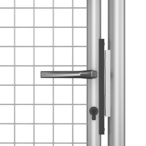 Furtka ogrodowa, galwanizowana stal, 105x200 cm, srebrna