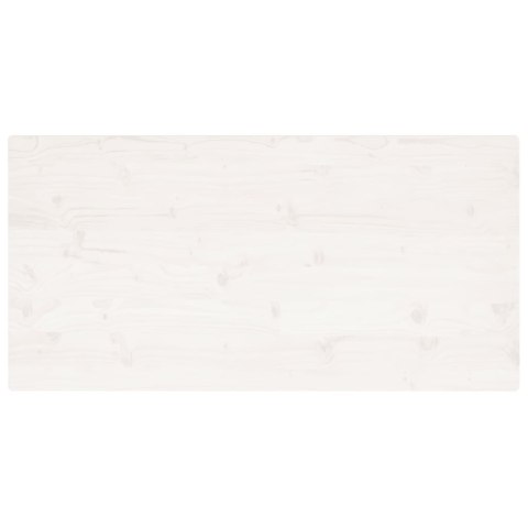Blat stołu, biały, 110x55x2,5 cm, lita sosna, prostokątny
