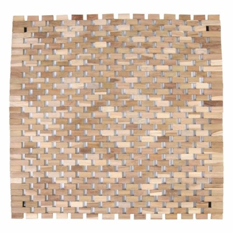 Antypoślizgowa mata, teak, naturalna, 50 x 48,5 cm