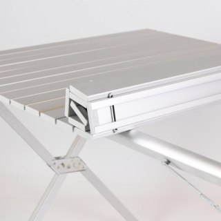 Stół kempingowy z torbą, aluminiowy, szary, 108 x 71 x 72 cm