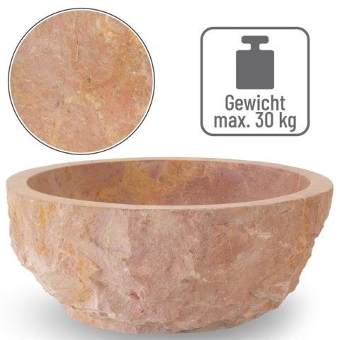 Umywalka z naturalnego kamienia Savona, Ø 35 - 40 cm
