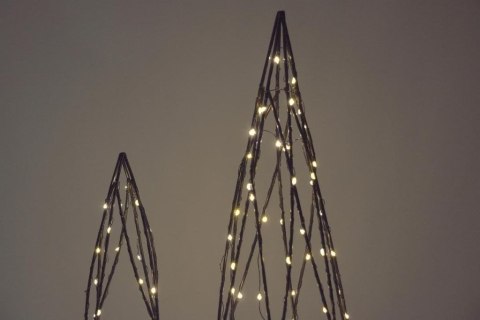 Zestaw metalowych piramid, 154 LED, ciepła biała