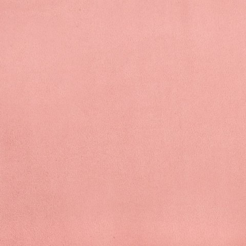 Rama łóżka z zagłówkiem, różowa, 160x200 cm, aksamitna