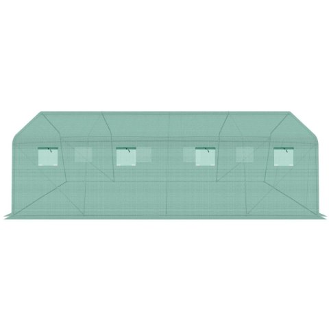 SZKLARNIA TUNEL OGRODOWY 300x600x200CM PE KONSTRUKCJA STAL ZIELONY