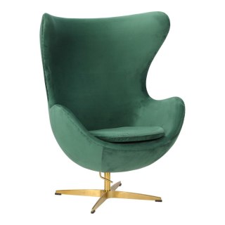 Fotel Jajo Velvet zielone/ złota