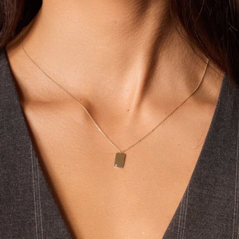 Gold necklace NXC6694 - Zirconia