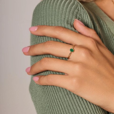 Gold ring PZC6664 - Emerald