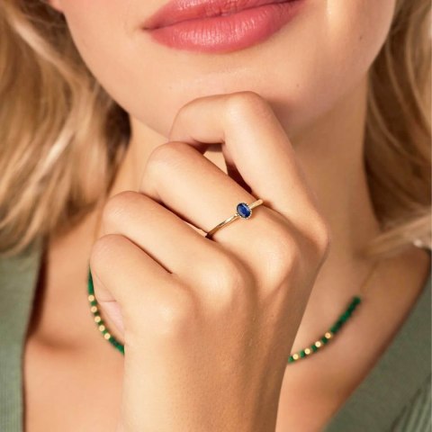 Gold ring PZC6664S - Sapphire