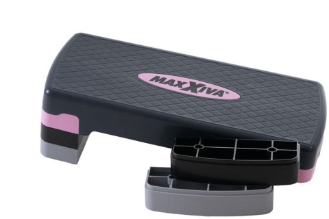 Stepper fitness MAXXIVA, regulowana wysokość, różowy