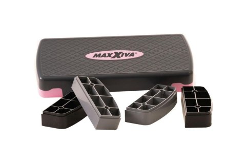 Stepper fitness MAXXIVA, regulowana wysokość, różowy