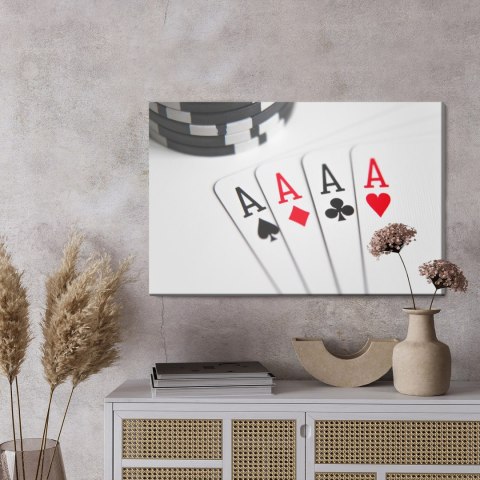 Obraz Na Płótnie Cztery Asy Do Gry W Pokera