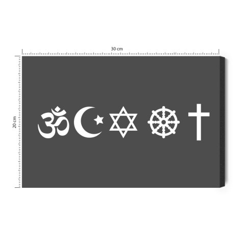 Obraz Na Płótnie Zestaw Ikon Symboli Religijnych