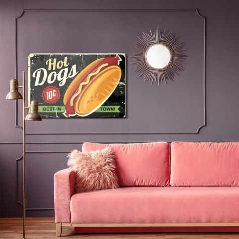 Obraz Na Płótnie Hot Dogi W Stylu Vintage