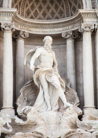 Plakat Architektura Najpiękniejszej Fontanny Di Trevi W Rzymie