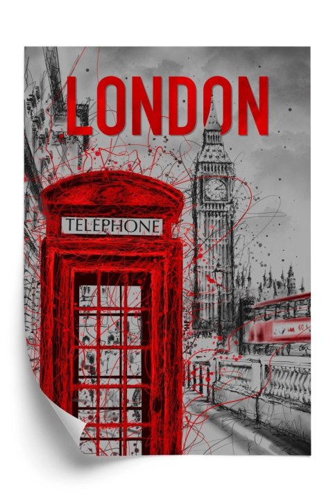 Plakat Brytyjska Budka Telefoniczna I Big Ben