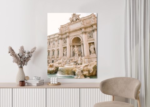 Plakat Fontanna Di Trevi Z Rzeźbami