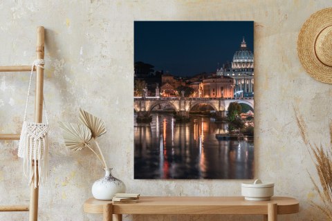 Plakat Tiber Most I Kopuła Watykanu