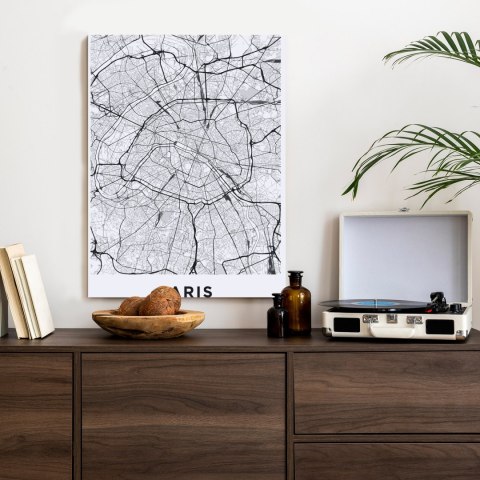 Plakat Ulice Paryża Z Lotu Ptaka - Plan