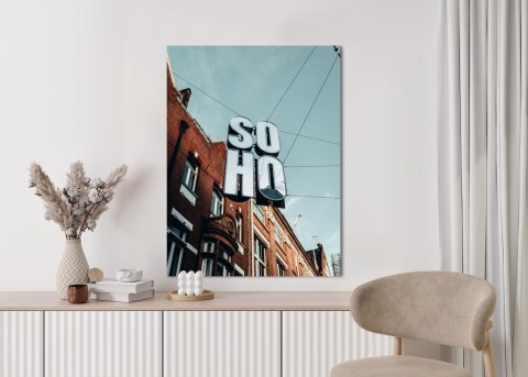 Plakat Znak Soho Na Londyńskiej Ulicy