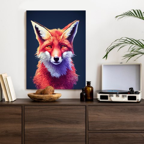 Plakat A Close Up Of A Red Fox's Face, This Is An Image Of The Red Fox.