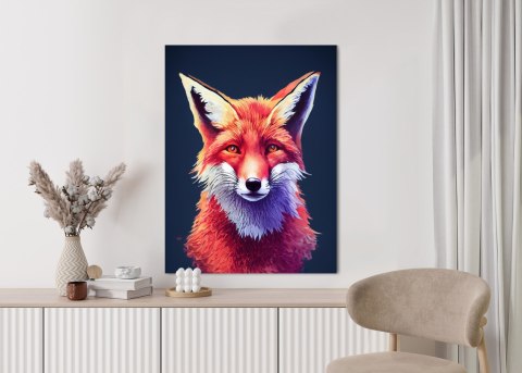 Plakat A Close Up Of A Red Fox's Face, This Is An Image Of The Red Fox.