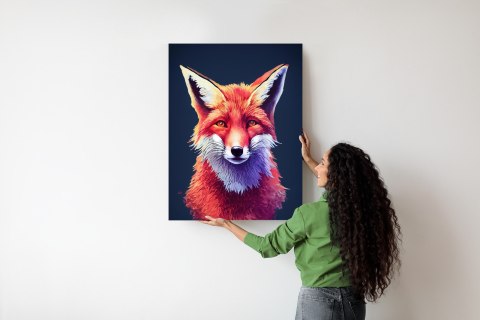 Plakat A Close Up Of A Red Fox's Face, This Is An Image Of The Red Fox.