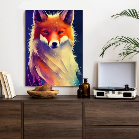 Plakat Beautiful Fine Art Portrait Of Red Fox. Generated By Ai, Is Not Based On Any Original Image, Character Or Person