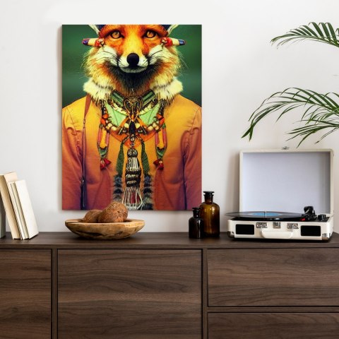 Plakat Lis W Stroju Indiańskim