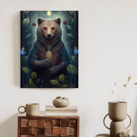 Plakat Grafika Fantasy Z Niedźwiedziem