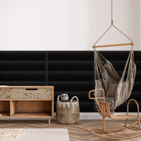 Panel Tapicerowany Magic Velvet Czarny