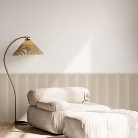 Panel Tapicerowany Magic Velvet Kremowy
