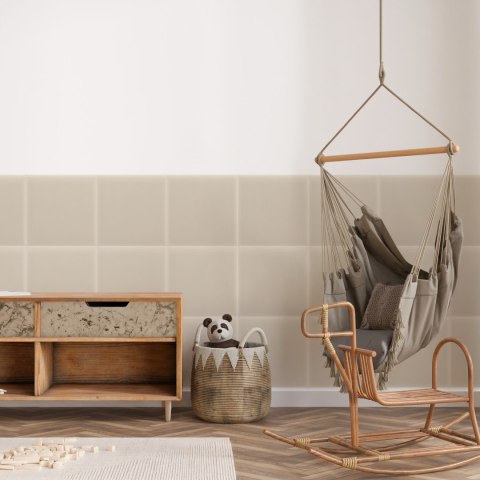 Panel Tapicerowany Magic Velvet Kremowy
