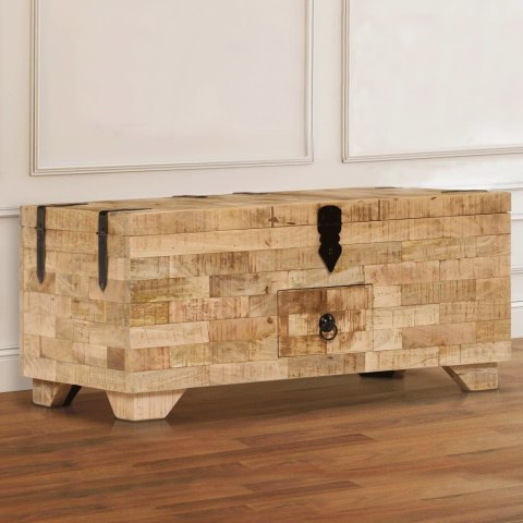 Stolik kawowy, lite drewno mango, 80x40x35 cm