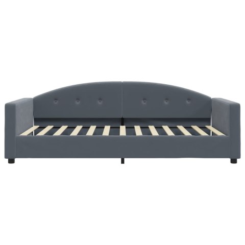 Sofa z materacem do spania, ciemnoszara, 100x200 cm, aksamit