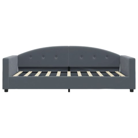 Sofa z materacem do spania, ciemnoszara, 90x190 cm, aksamit