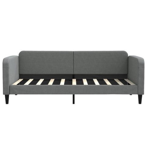 Sofa z materacem, ciemnoszara, 90x190 cm, tkanina