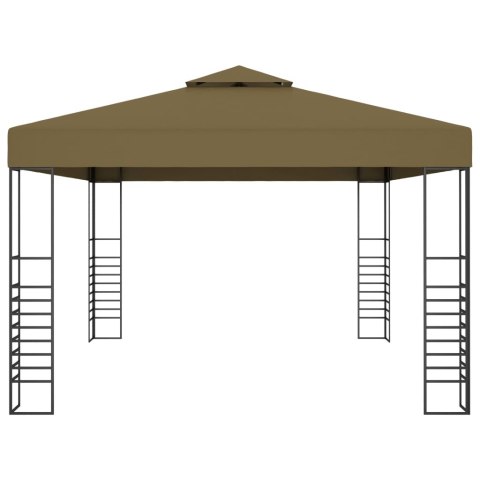 Altana ze sznurem lampek LED, 3x4 m, kolor taupe