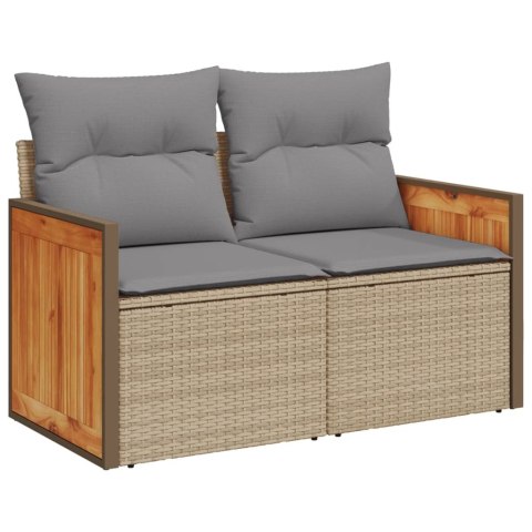 7-cz. zestaw wypoczynkowy do ogrodu, z poduszkami, beżowy