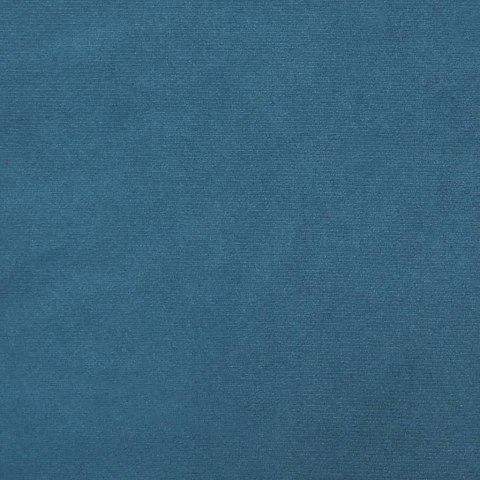 Łóżko kontynentalne z materacem, niebieskie, 90x200 cm, aksamit