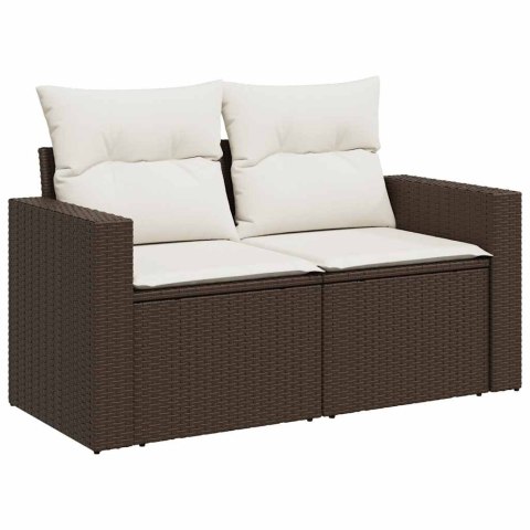 6-cz. zestaw wypoczynkowy do ogrodu, z poduszkami, brązowy
