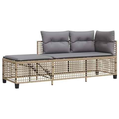 3-cz. narożna sofa ogrodowa z poduszkami, mieszany beż