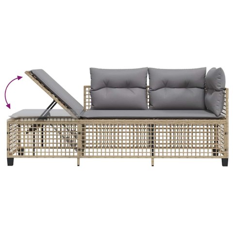 3-cz. narożna sofa ogrodowa z poduszkami, mieszany beż