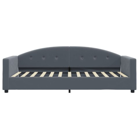 Sofa z materacem do spania, ciemnoszara, 90x200 cm, aksamit
