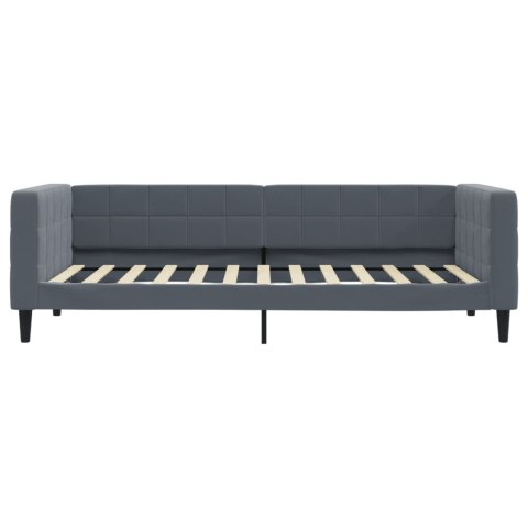 Sofa z materacem do spania, ciemnoszara, 100x200 cm, aksamit