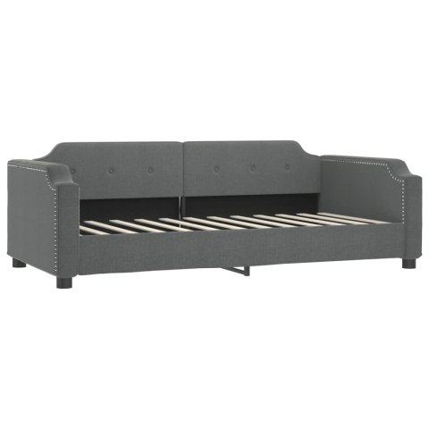 Sofa z materacem, ciemnoszara, 90x190 cm, tkanina