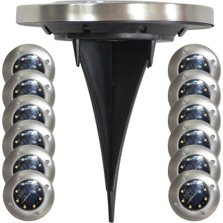 LAMPA SOLARNA 8 LED SMD DO WBICIA W PODŁOŻE KPL.12SZT