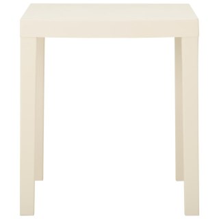 Stolik ogrodowy, biały, 79 x 65 x 72 cm, plastikowy