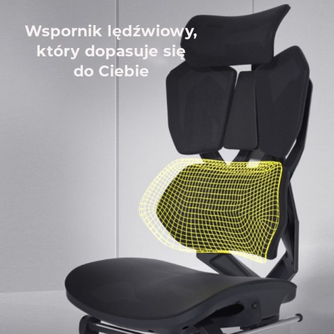 Fotel ergonomiczny gamingowy Angel Furia Black