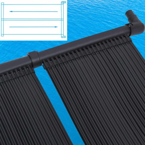 Panele solarne do podgrzewania basenu, 4 szt., 80x310 cm