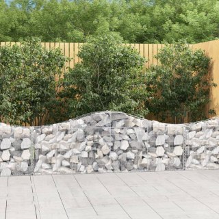 Kosze gabionowe, 10 szt, 200x30x60/80 cm, galwanizowane żelazo